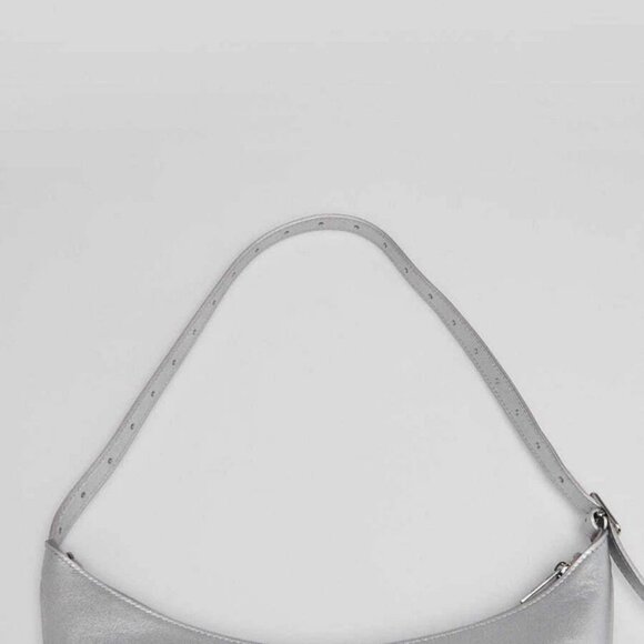 Balenciaga Silver Metallic Leather Mary-Kate Shoulder Bag - Picture 7 of 11